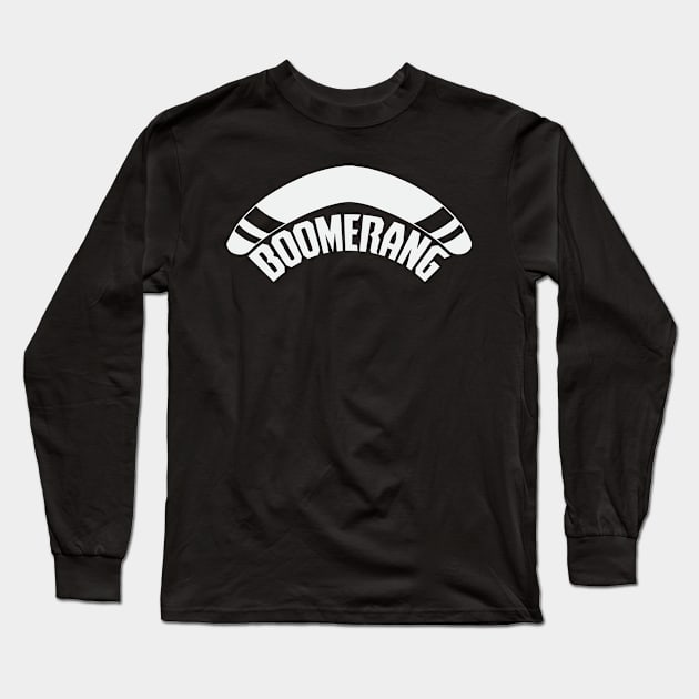 Boomerang Lettering Throw Throwing Long Sleeve T-Shirt by DesignatedDesigner